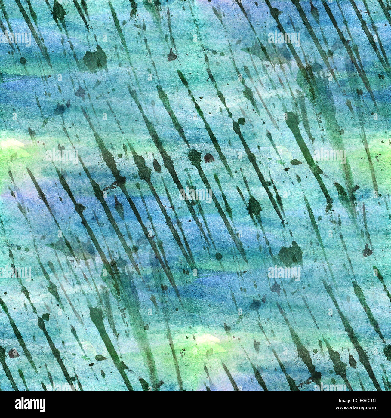 vintage pattern design green, blue seamless watercolor texture b Stock ...
