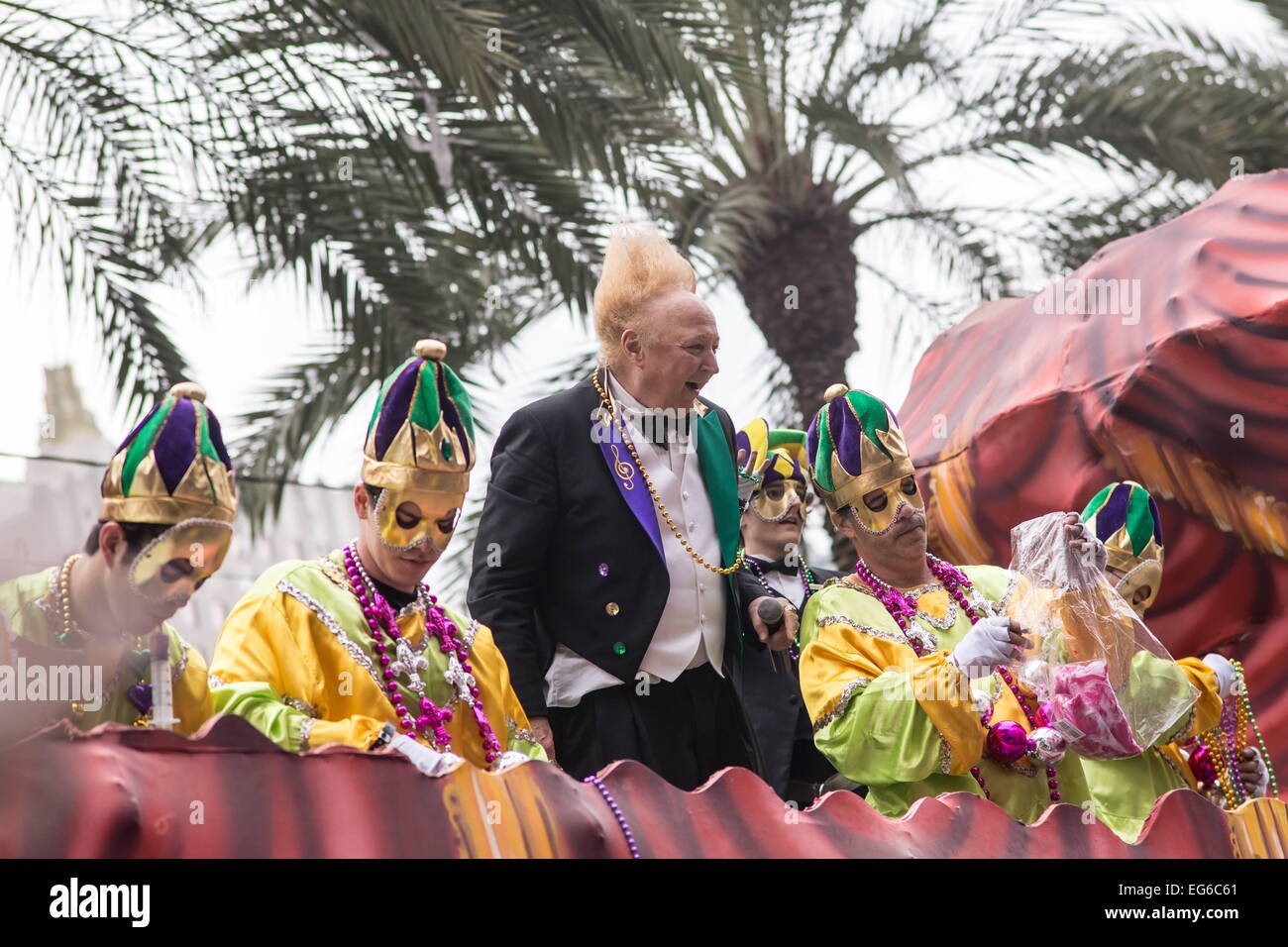 New Orleans, Louisiana, USA. 15th Feb, 2015. Locals and tourists enjoy Mardi Gras parades and festivities. © Sandra Dahdah/ZUMA Wire/ZUMAPRESS.com/Alamy Live News Stock Photo