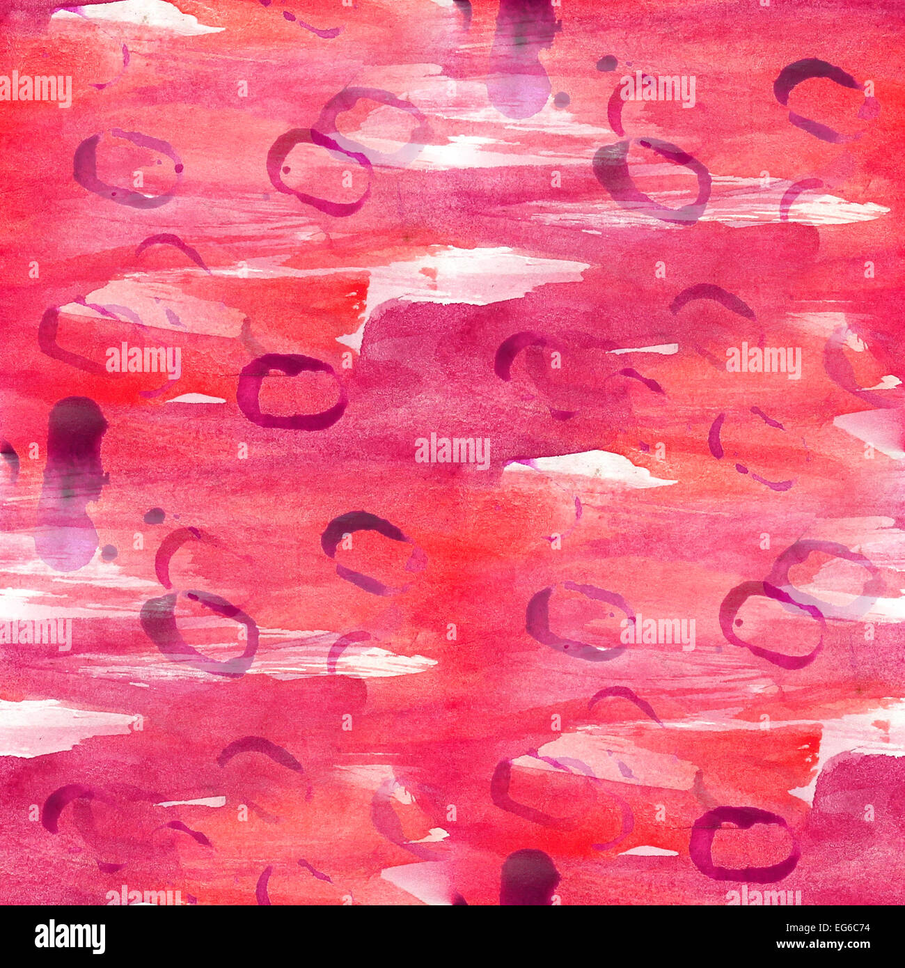 vintage pattern red, purple design seamless watercolor texture b Stock ...
