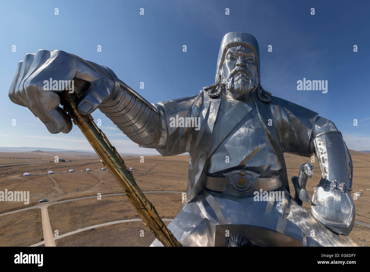 Giant steel statue of Genghis Khan 1, Genghis Khan monument, Tuul River