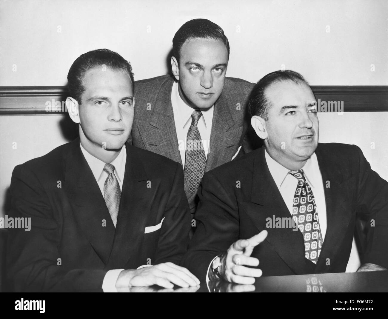 David Schine left Roy Cohn And Senator Joseph McCarthy right In david-schine-left-roy-cohn-and-senator-joseph-mccarthy-right-in