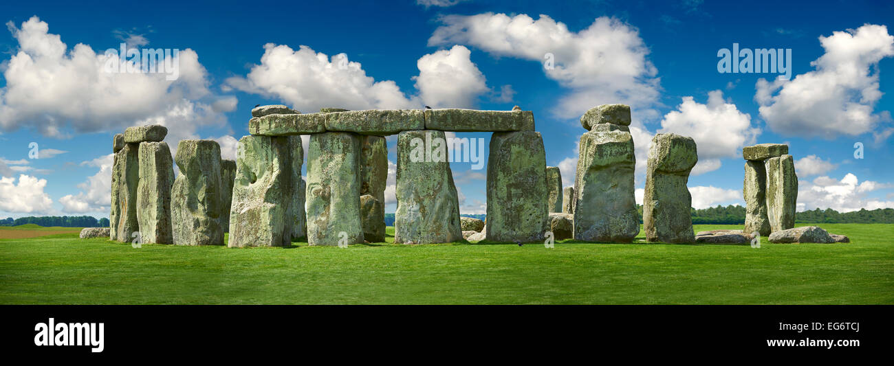 Stonehenge Neolithic ancient standing stone circle monument, A UNESCO