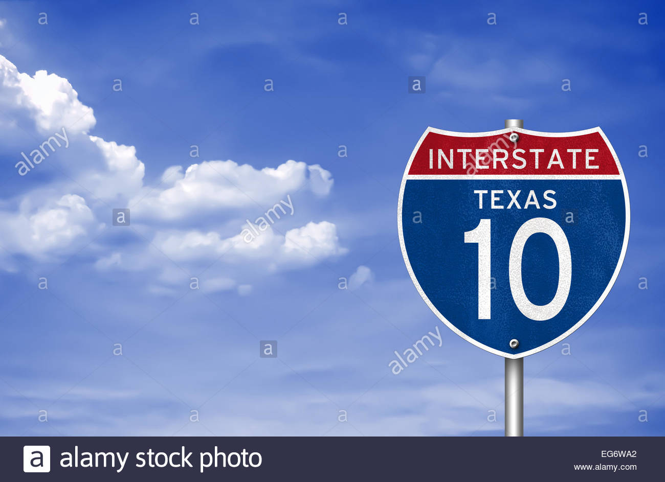 Interstate 10 Sign Stock Photos & Interstate 10 Sign Stock Images Alamy