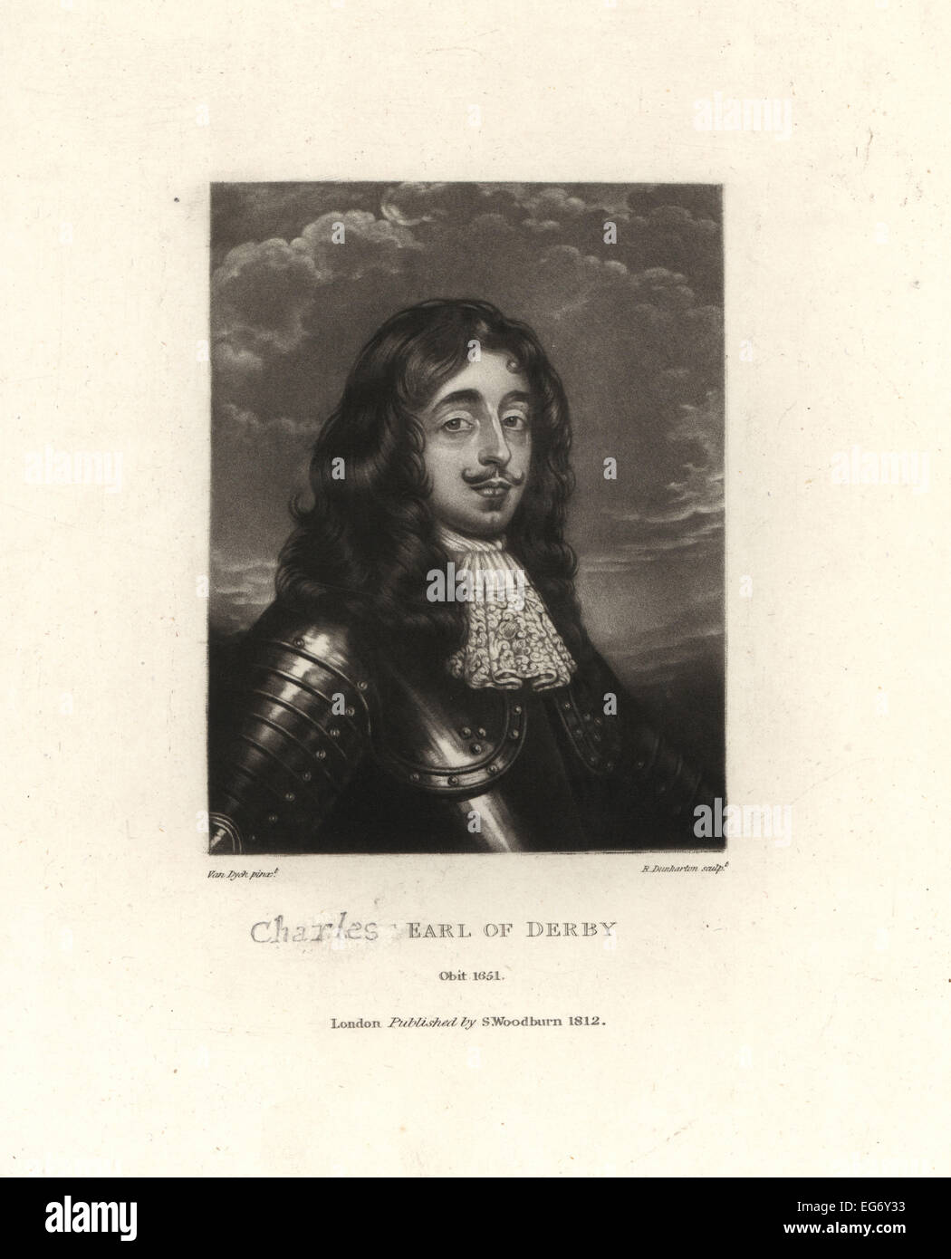 Charles Stanley, 8th Earl of Derby, only son of James Stanley and Charlotte de La Tremouille, 1628-1672. Stock Photo