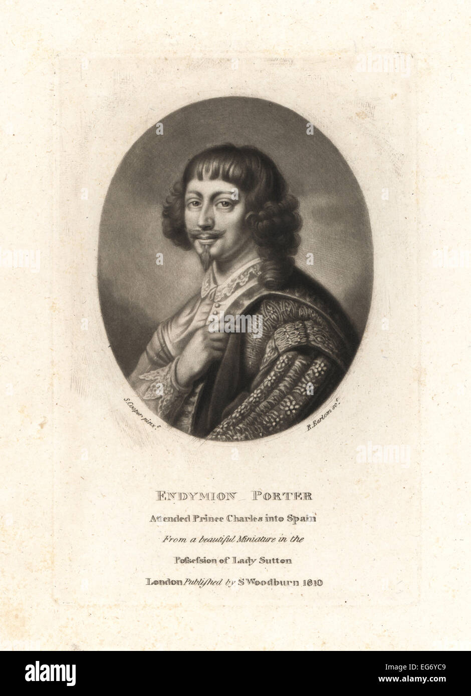 Endymion Porter, Royalist and diplomat, attended Prince Charles into Spain, died 1649. Stock Photo