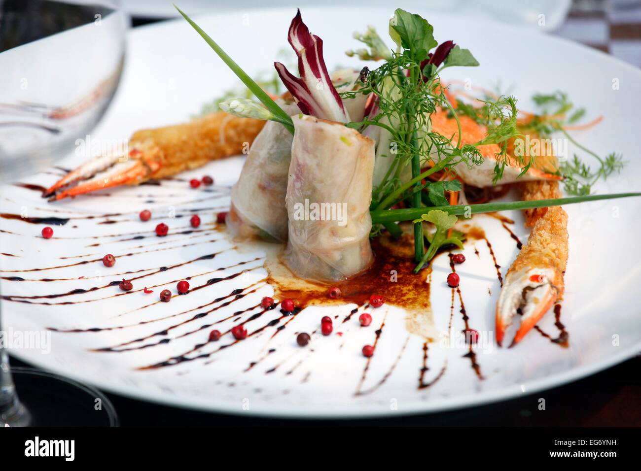 Food at La Veranda Resort in Phu Quog, Vietnam. Stock Photo