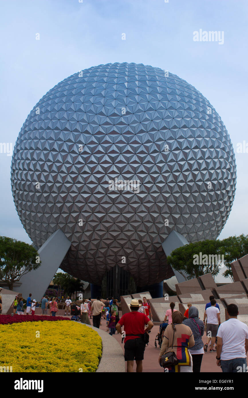 Walt Disney's Epcot Center entrance in florida Stock Photo