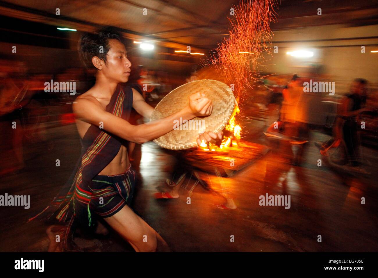 Folklore show in Da Lat, Vietnam. Stock Photo