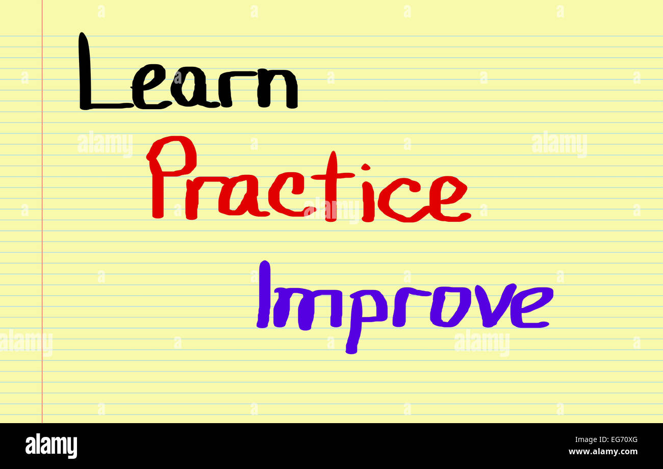 Learn Practice Improve Concept Stock Photo