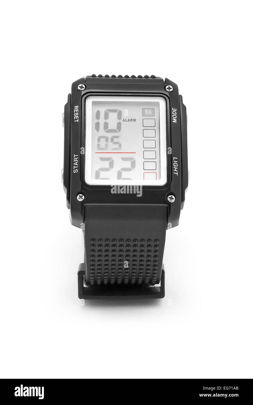 digital wrist watch on white Stock Photo