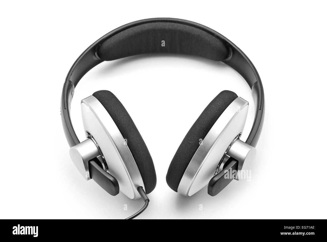 wire headphones isolated on white Stock Photo