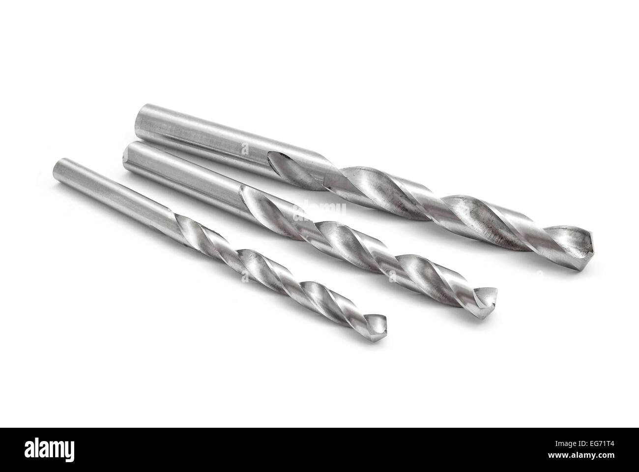 drill bit set on white Stock Photo Alamy