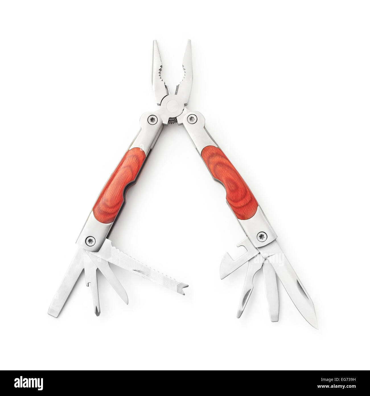 pocket pliers multi tool on white Stock Photo Alamy