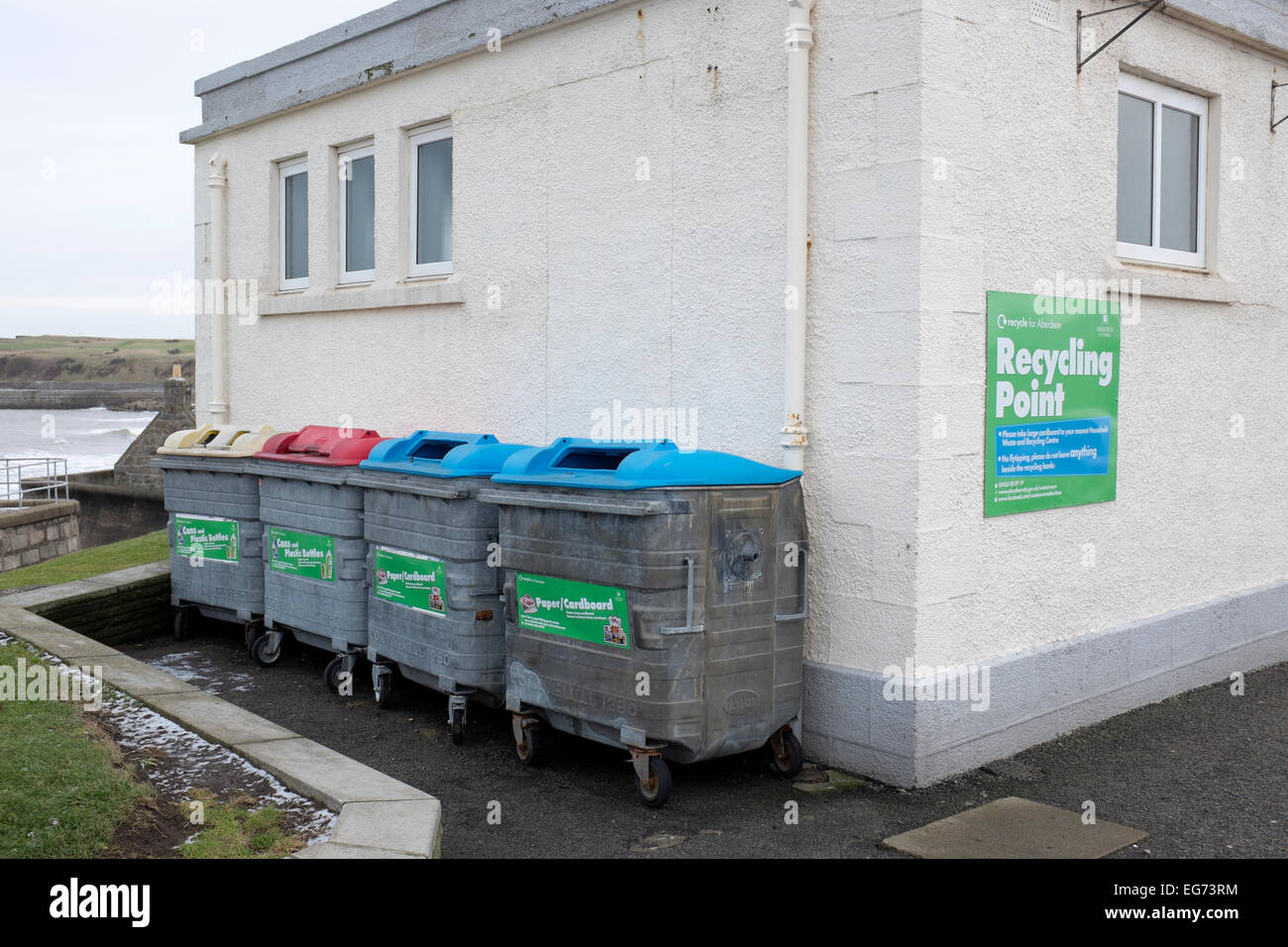 Recycling Point Aberdeen Stock Photo Alamy