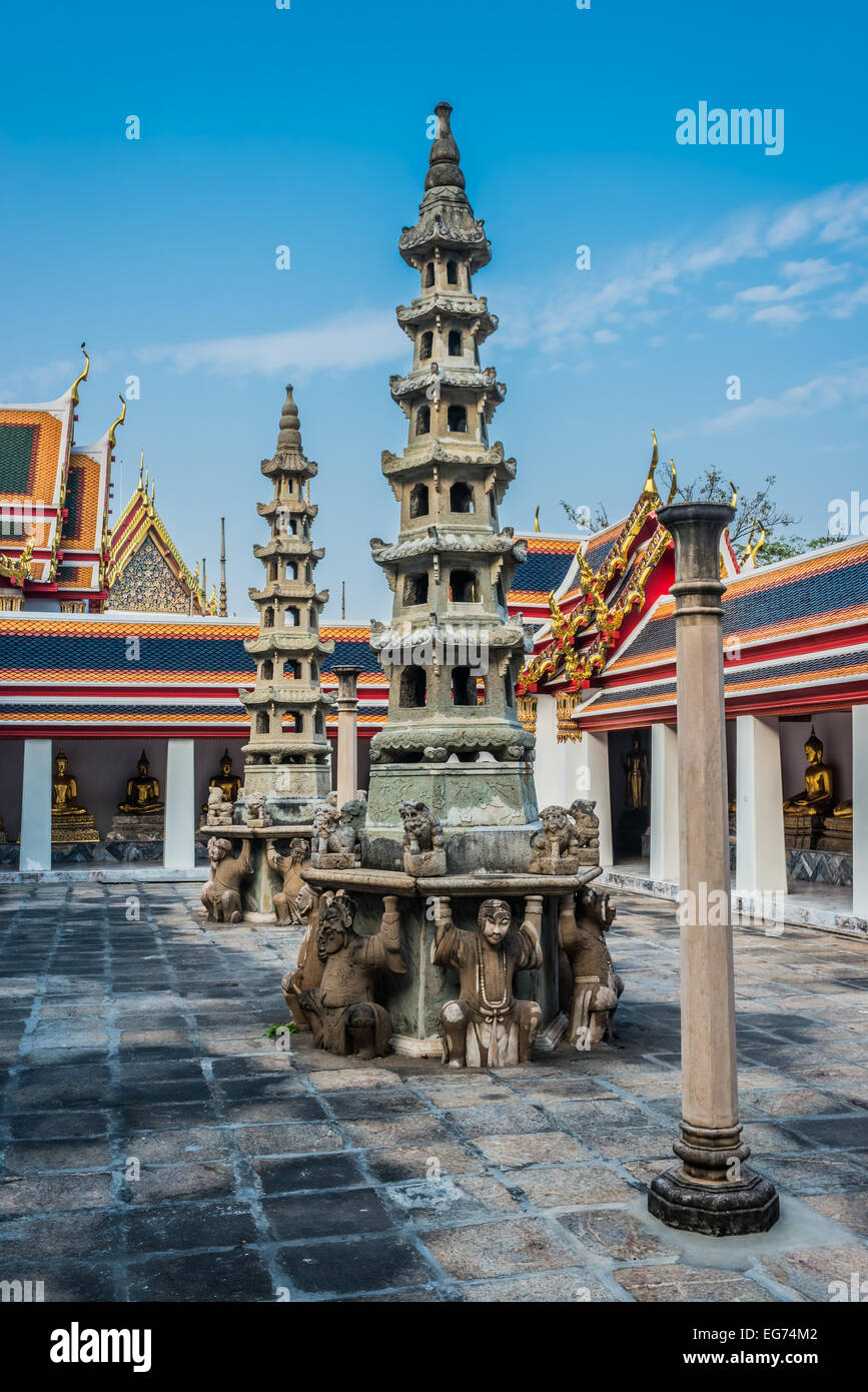 temple interior details Wat Pho temple Bangkok Thailand Stock Photo - Alamy