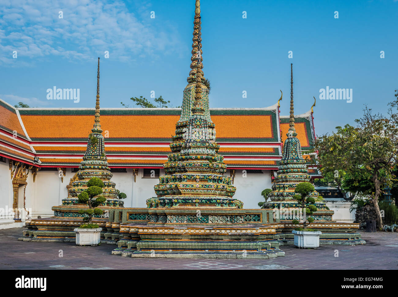 temple interior details Wat Pho temple Bangkok Thailand Stock Photo - Alamy