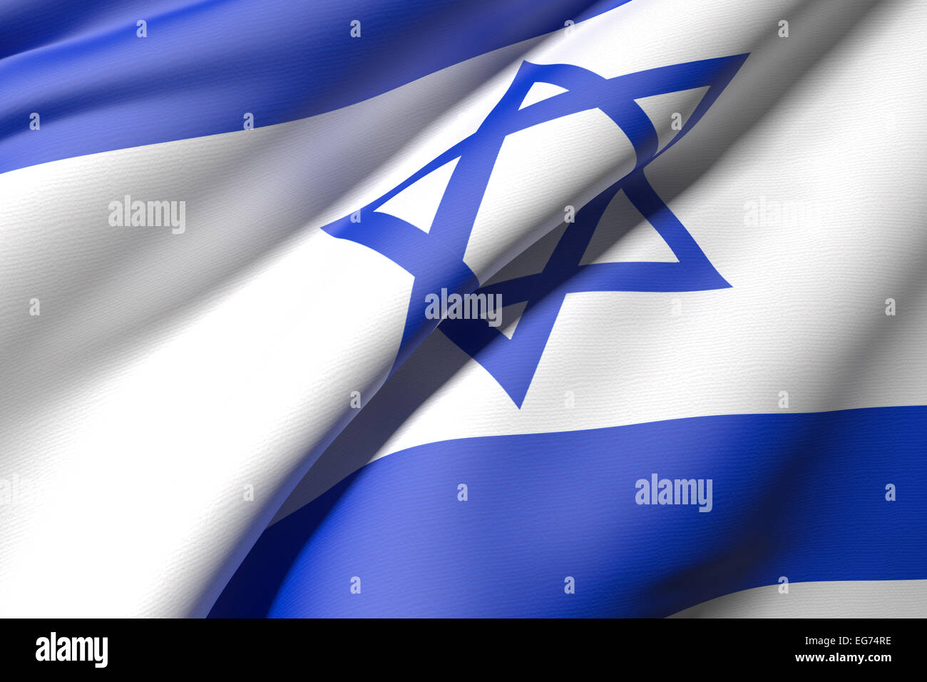 3d rendering of an Israel flag Stock Photo - Alamy
