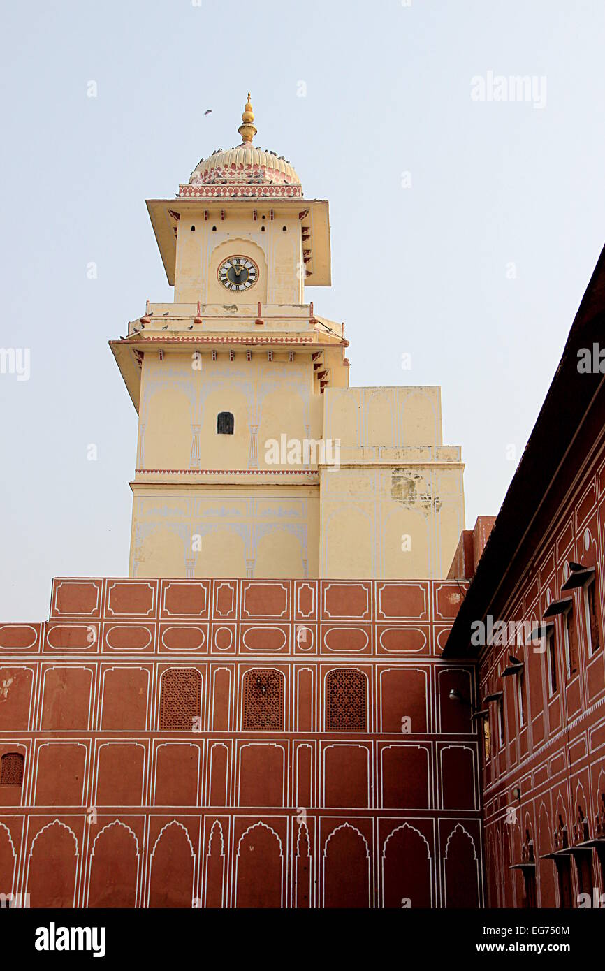 Clock tower at Maharaj Sawai Mansingh II Museum, City Palace, Jaipur