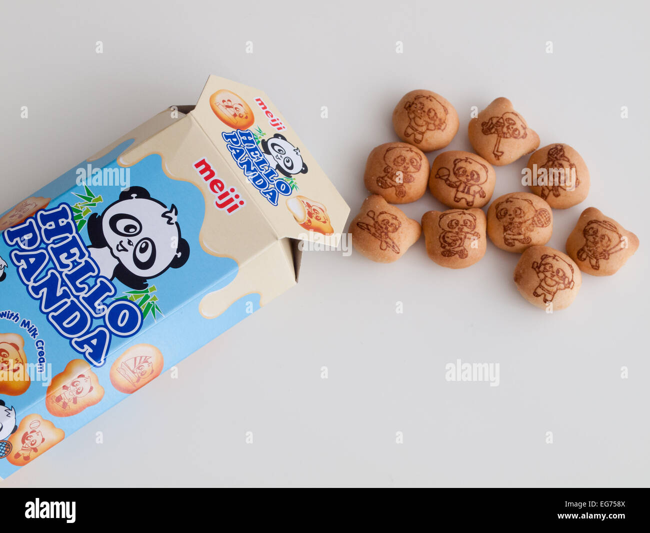 A package of Hello Panda biscuits. Hello Panda is a brand of Japanese  biscuit, manufactured by Meiji Seika Stock Photo - Alamy