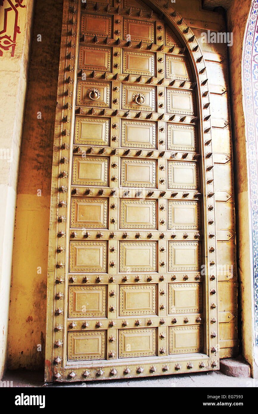 Metal Plated Spiked Security Door Panel At Maharaja Sawai Stock