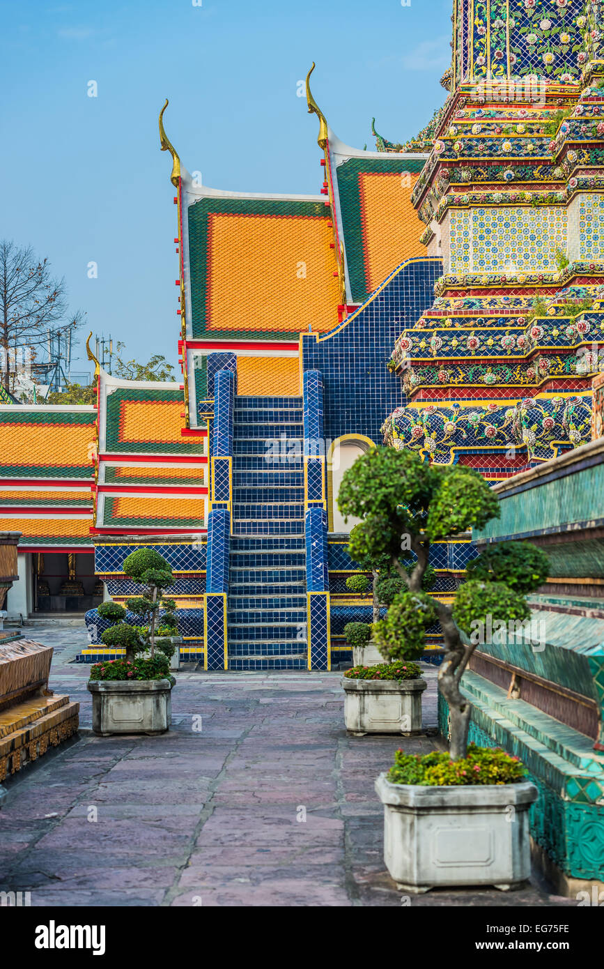 temple interior details Wat Pho temple Bangkok Thailand Stock Photo - Alamy
