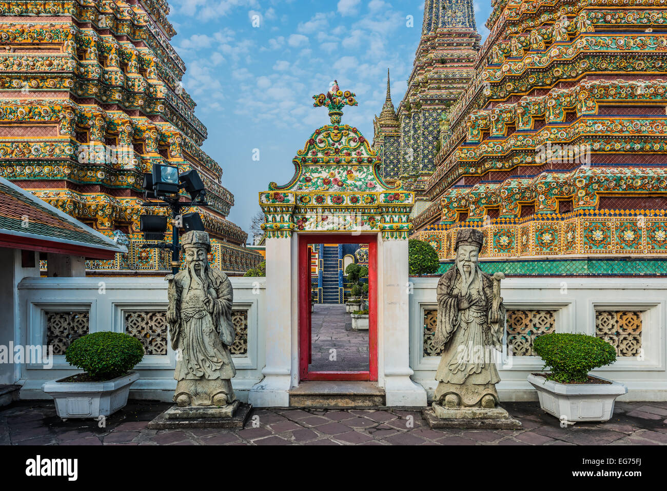 temple interior details Wat Pho temple Bangkok Thailand Stock Photo - Alamy