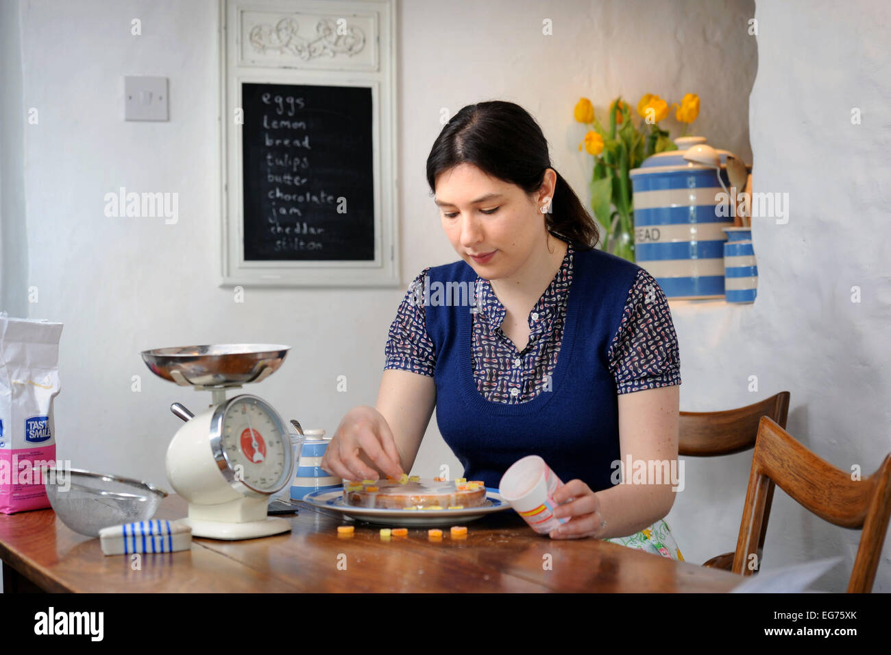 A home baker baking a Baumtorte cake UK Stock Photo - Alamy