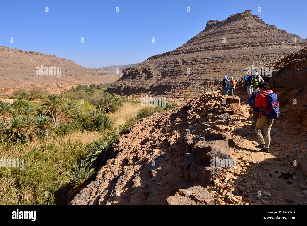 Africa, Algeria, Sahara, Tassili N'Ajjer National Park, Iherir, Group ...