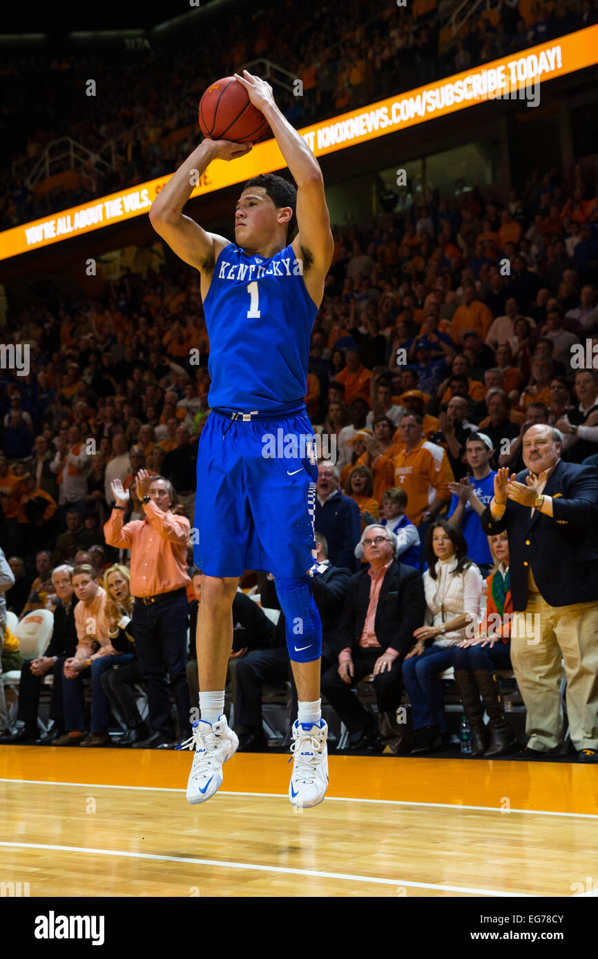 February 17, 2015 Devin Booker 1 of the Kentucky Wildcats shoots the