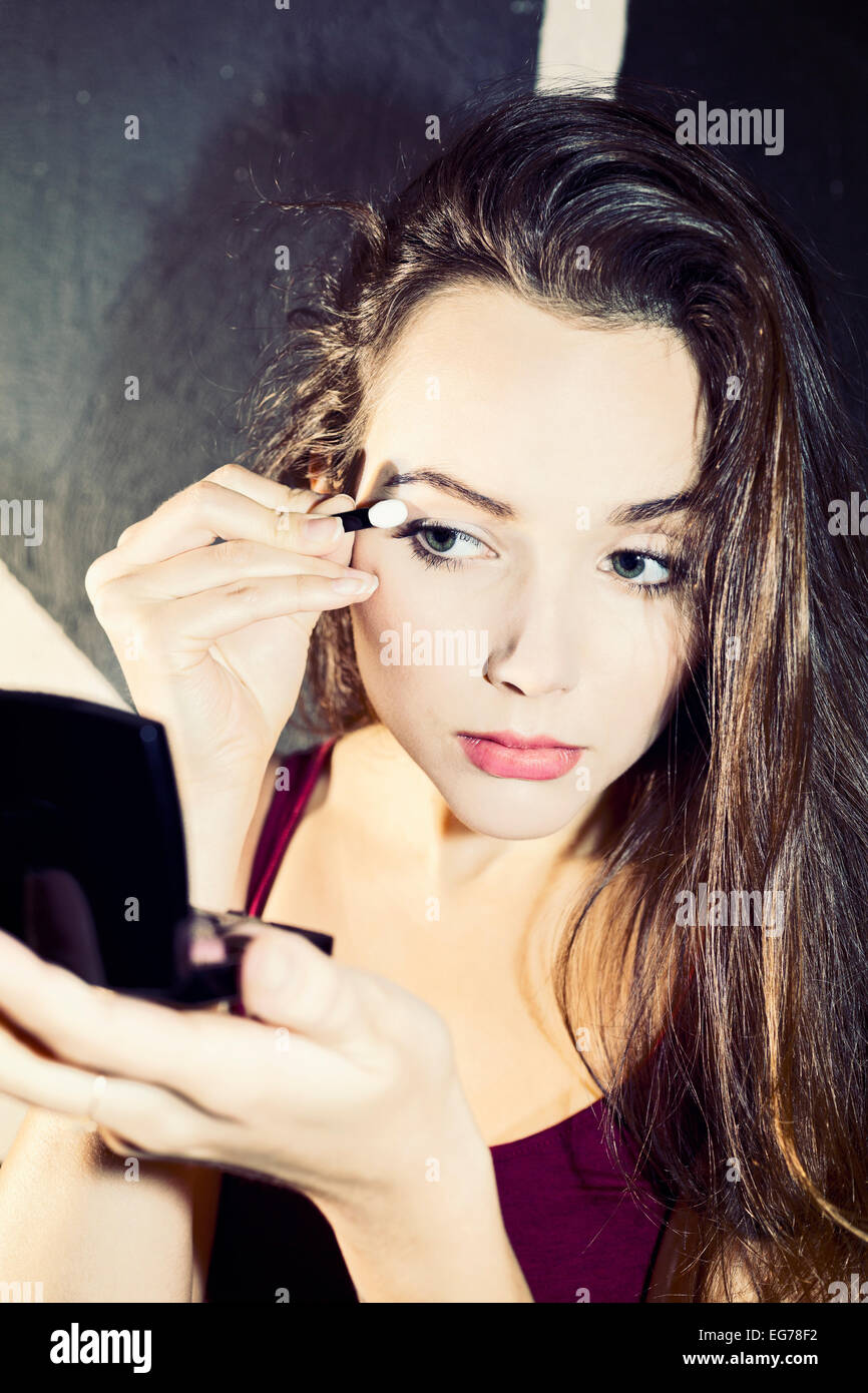Young woman dark makeup hi-res stock photography and images - Alamy