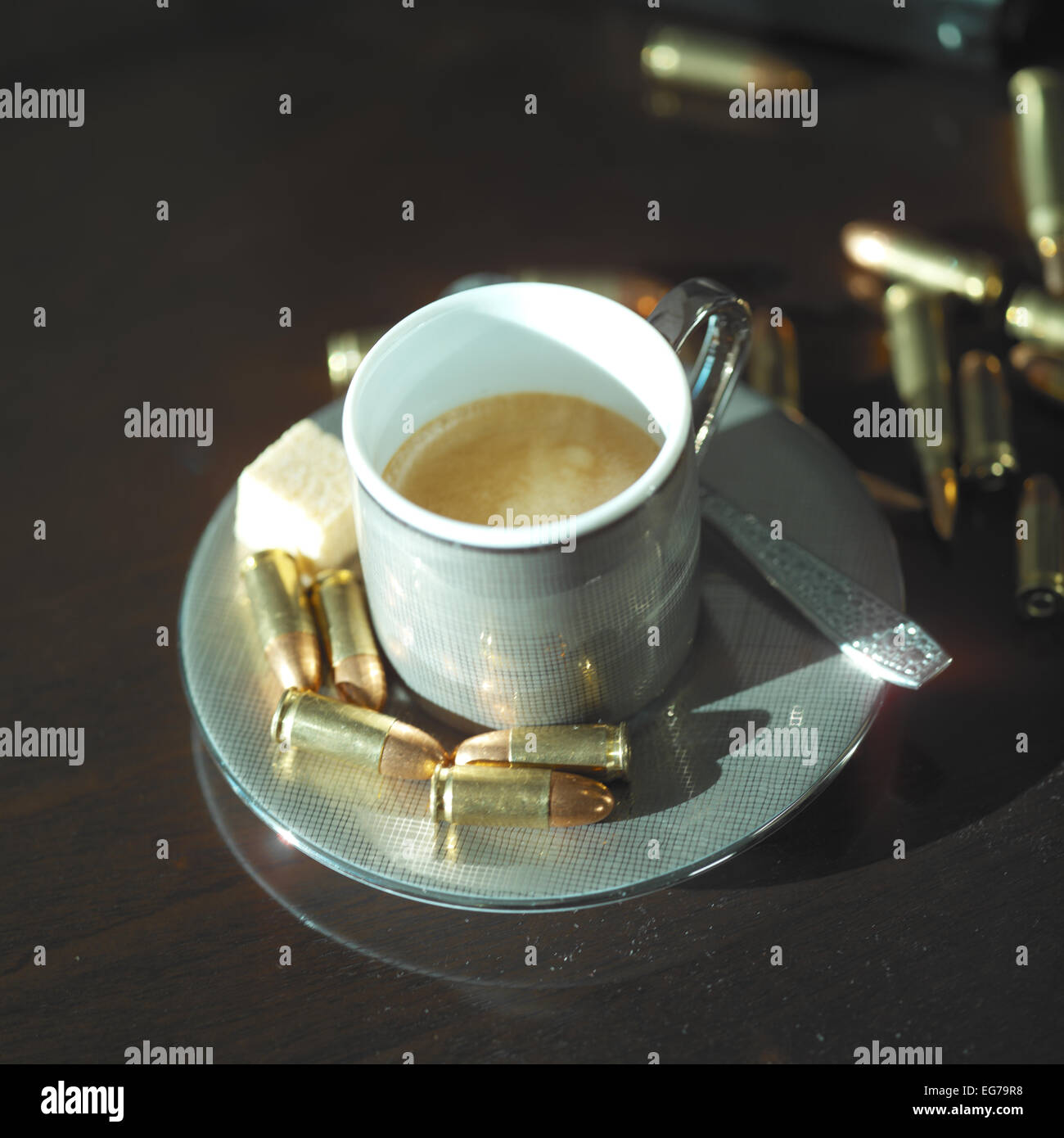 Gun bullets coffee hires stock photography and images Alamy