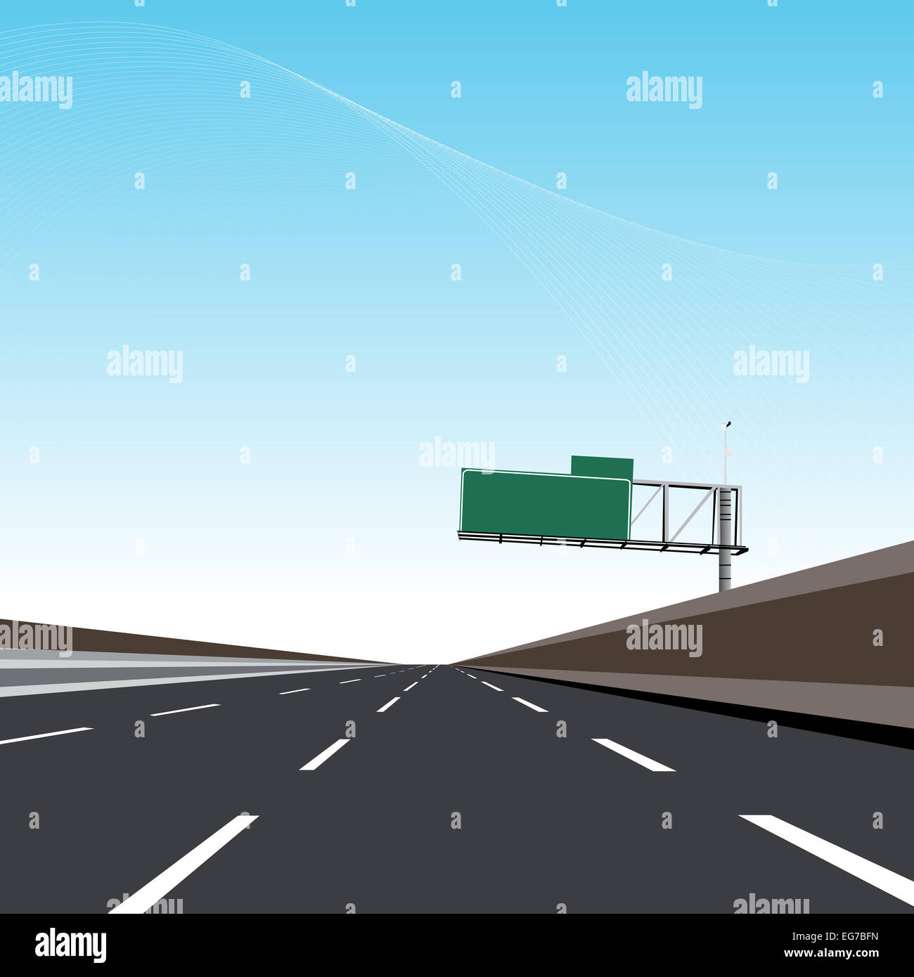 An image of an empty freeway Stock Photo - Alamy