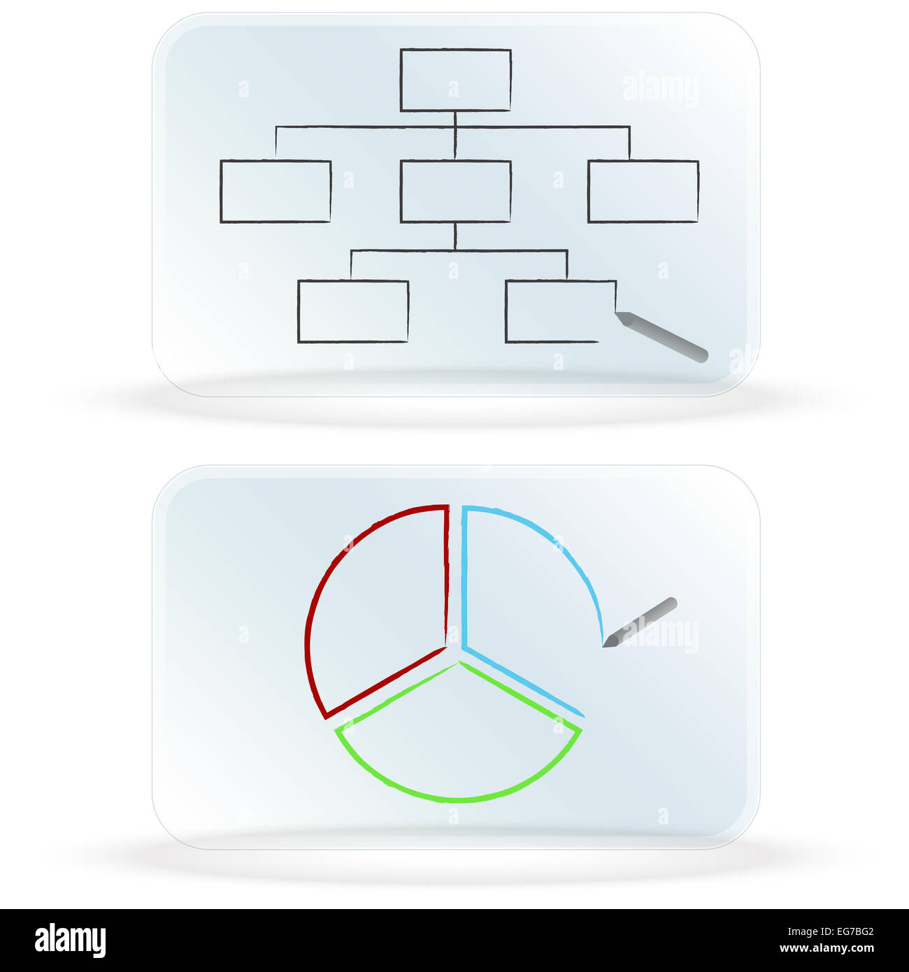 An image of frosted glass dry erase board charts Stock Photo Alamy