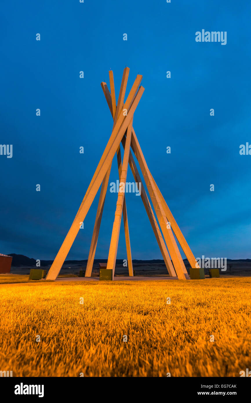 Plains Indian tipi motif for a structure in a South Dakota rest area