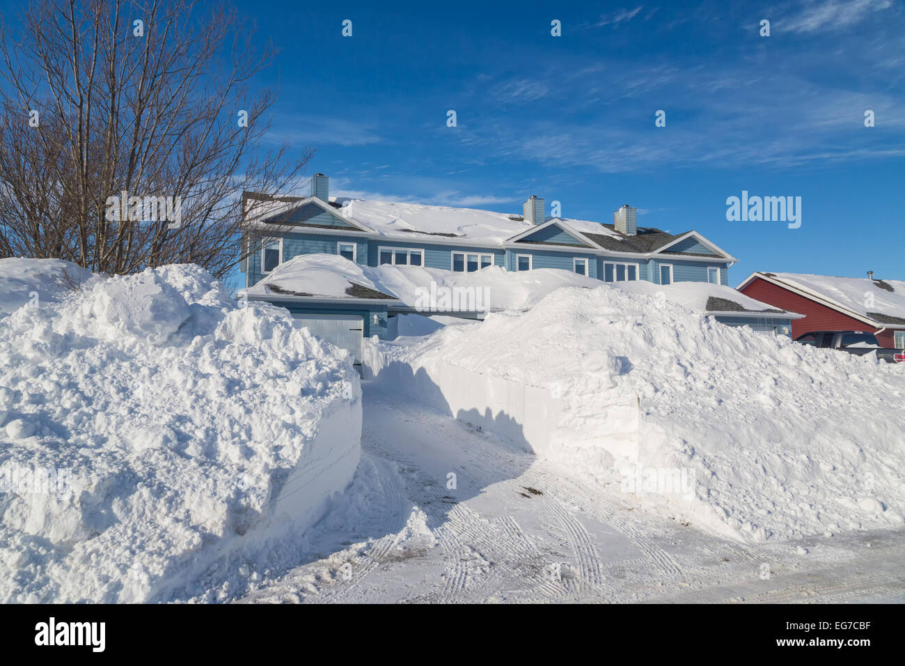 After the storm in a north American suburb Stock Photo - Alamy