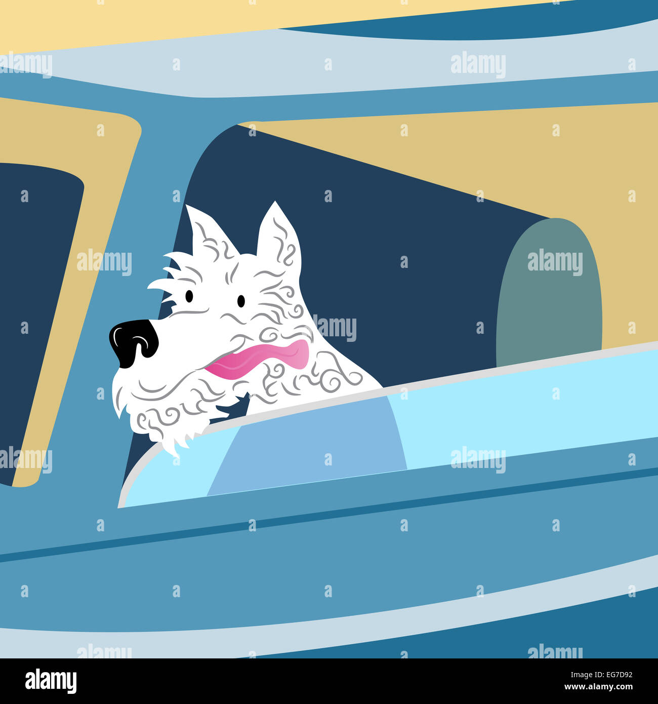 An image of a dog car ride Stock Photo Alamy