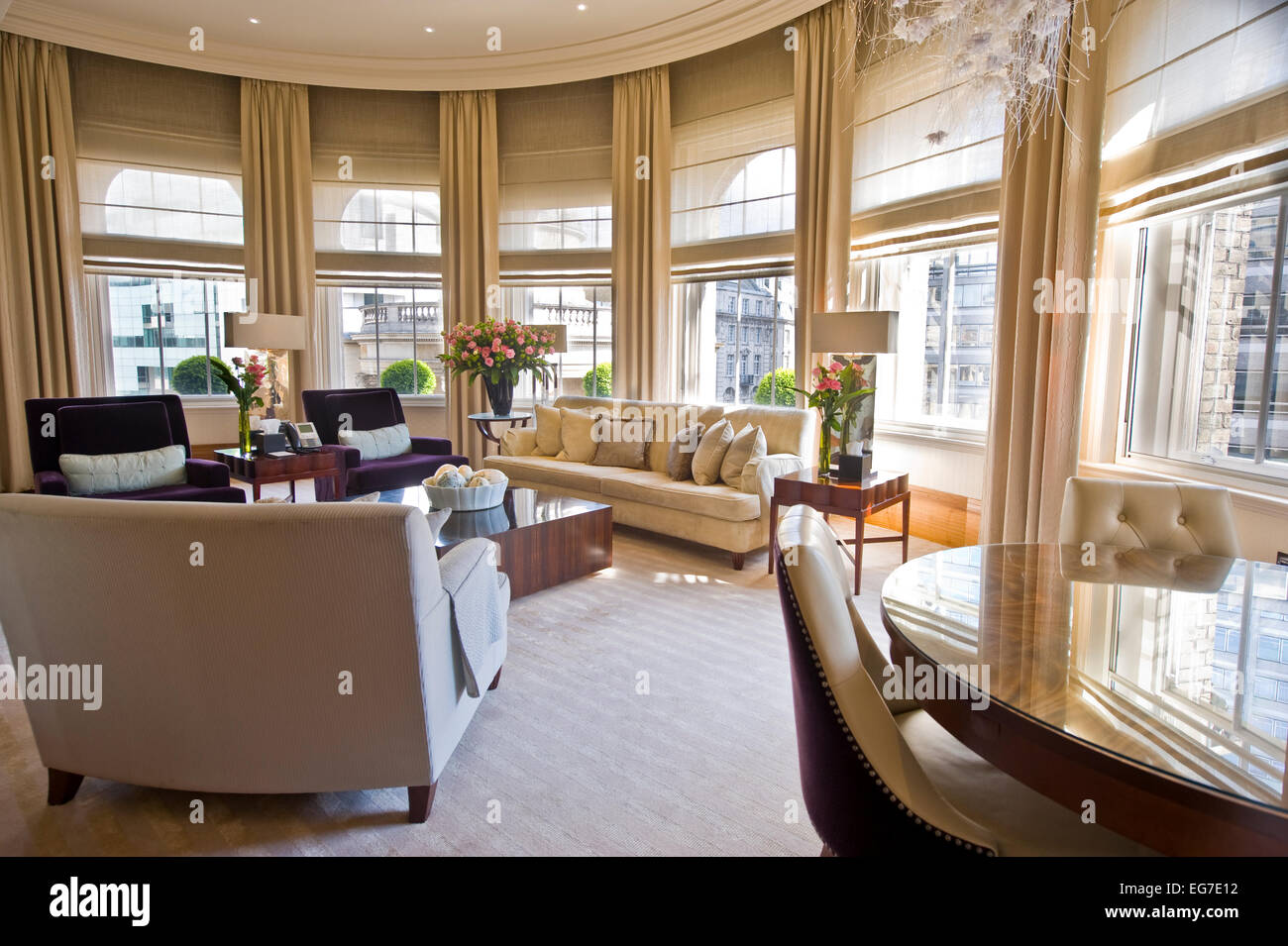 Interior shot of the Langham Hotel in London, one of the finest five ...