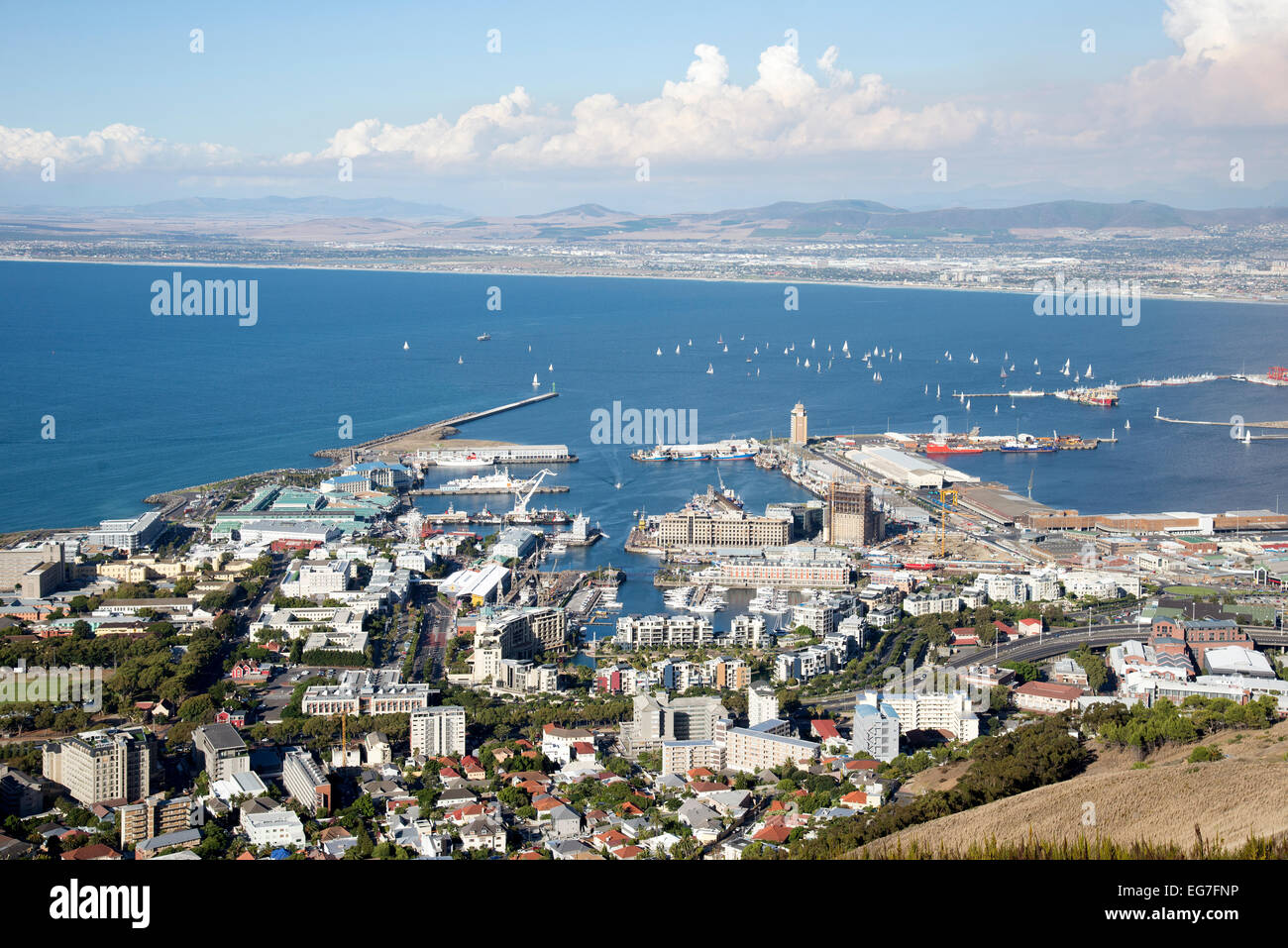Cape Town Waterfront harbour and Table Bay South Africa Stock Photo Alamy