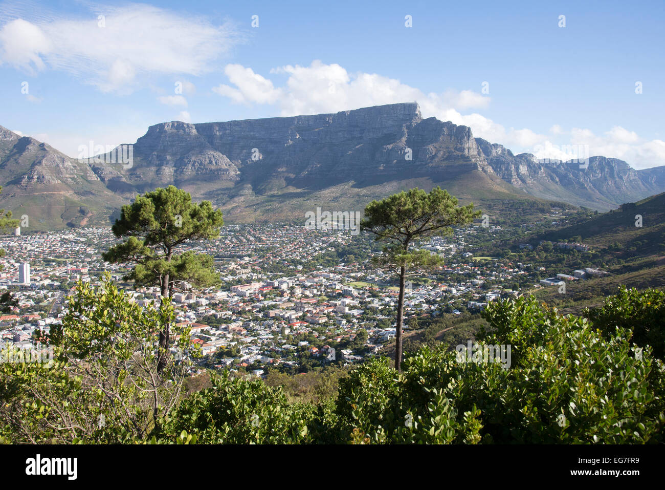 Table Mountain Cape Town South Africa seen from Signal Hill Stock Photo