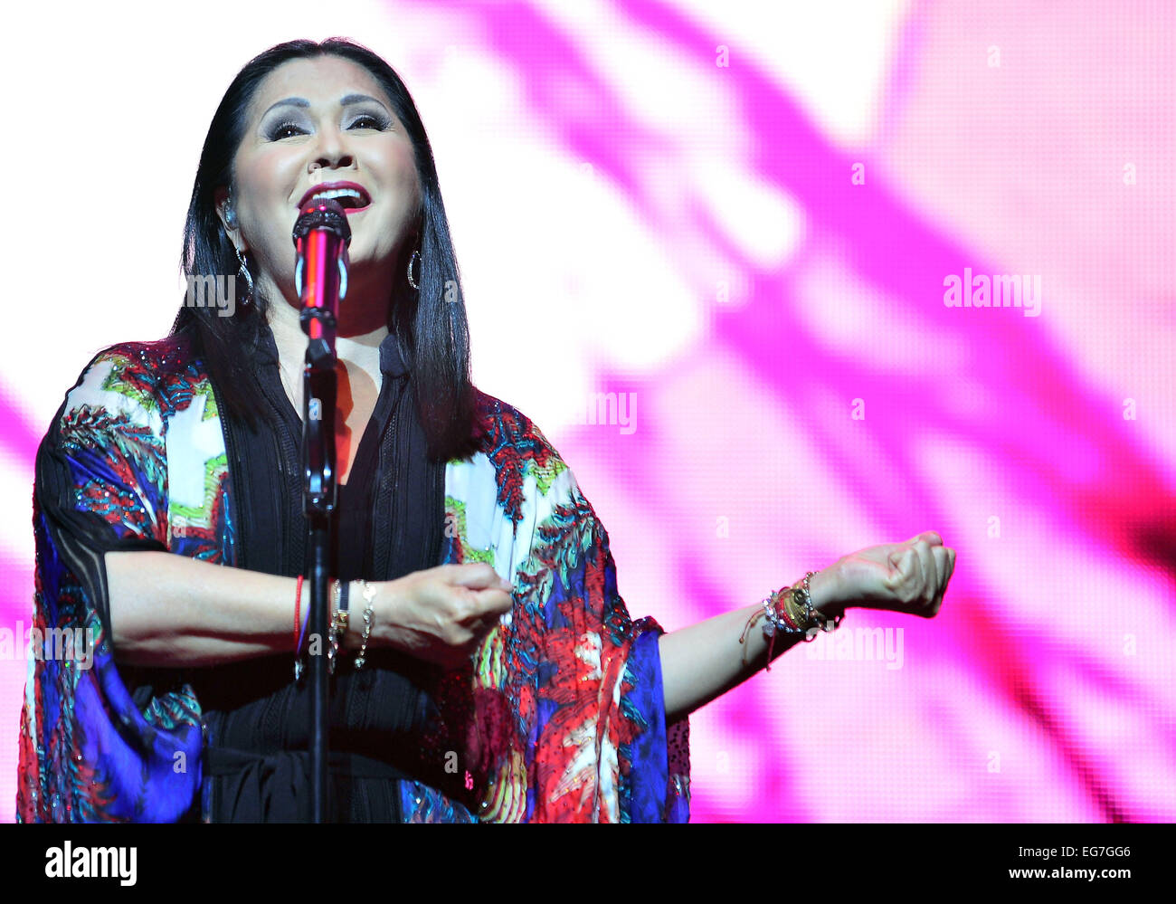 Mexican singer Ana Gabriel performs at the James L. Knight Center in