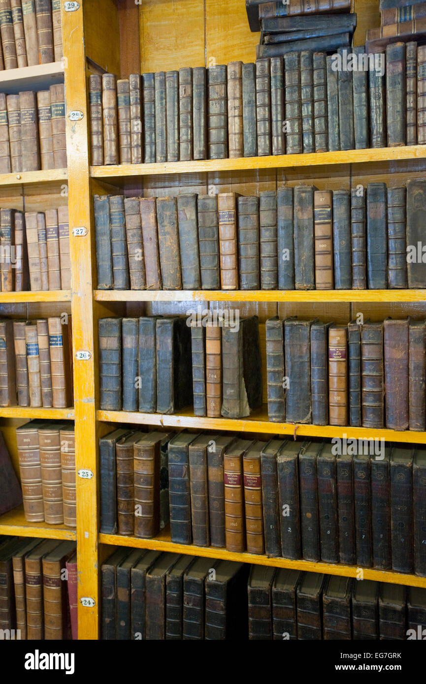 The Leadhills Miners' Library, built in 1741 and also known as the Allan Ramsay Library, or The Leadhills Reading Society, house Stock Photo