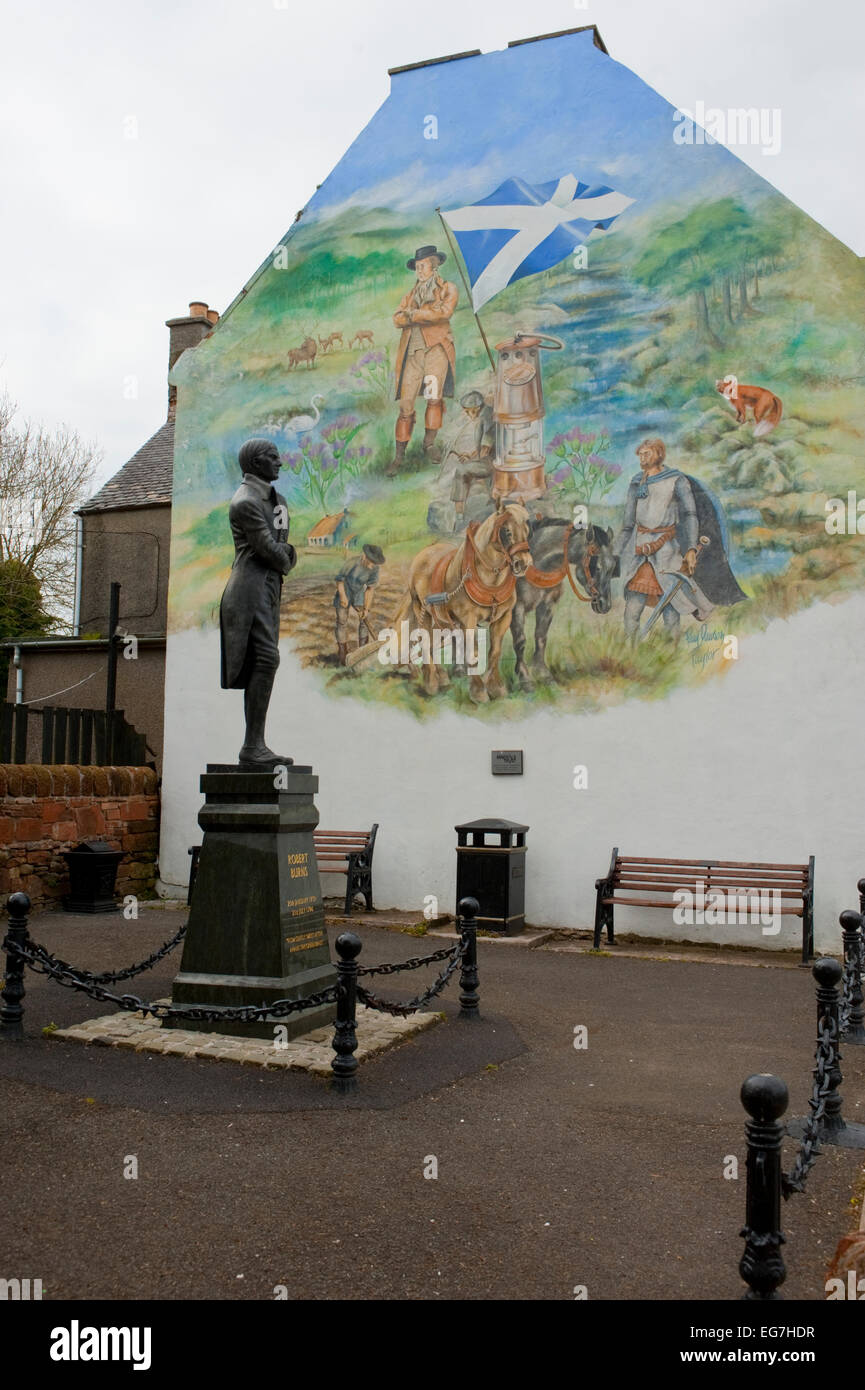 New Cumnock (Scottish Gaelic: Cumnag Nuadh) is a town in East Ayrshire, Scotland. It expanded during the coal-mining era from th Stock Photo