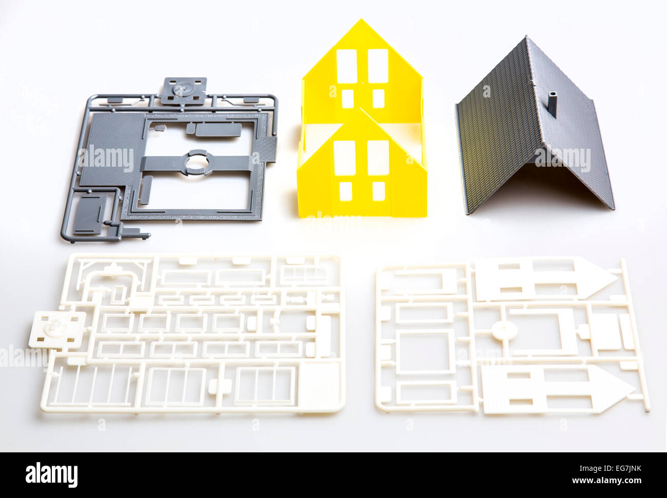 Symbolic image, house, home, construction, model house assembly kit, Stock Photo