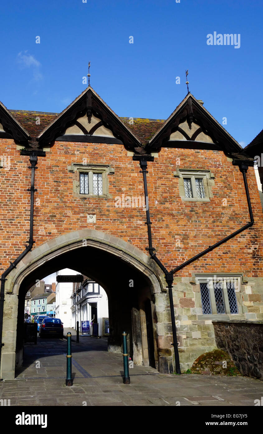 Malvern Priory Gatehouse Housing Malvern Museum, Abbey Road, Great Malvern, Worcestershire, England, UK Stock Photo