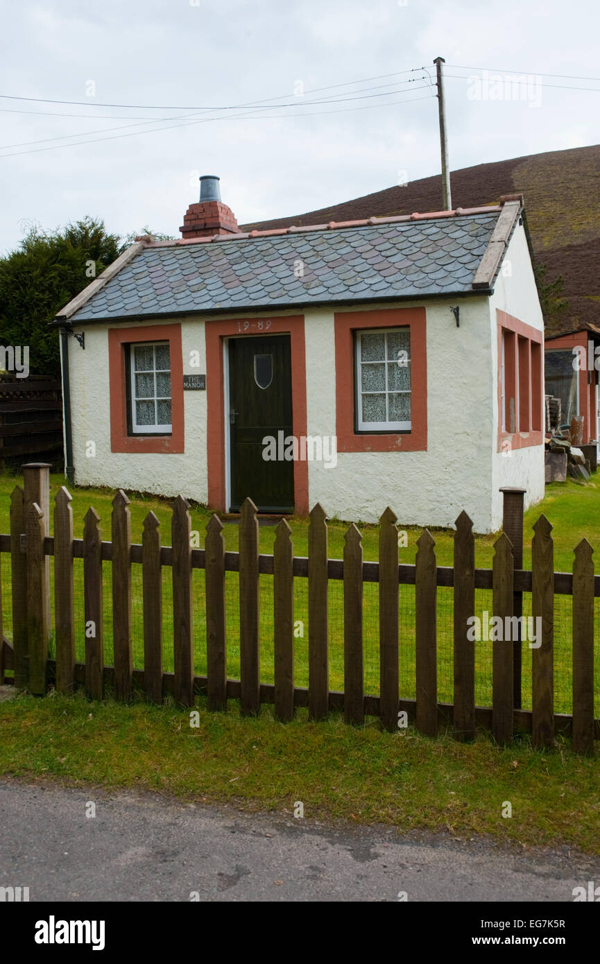 Wanlockhead is a village in Dumfries and Galloway, Scotland nestling in the Lowther Hills one mile south of Leadhills Stock Photo