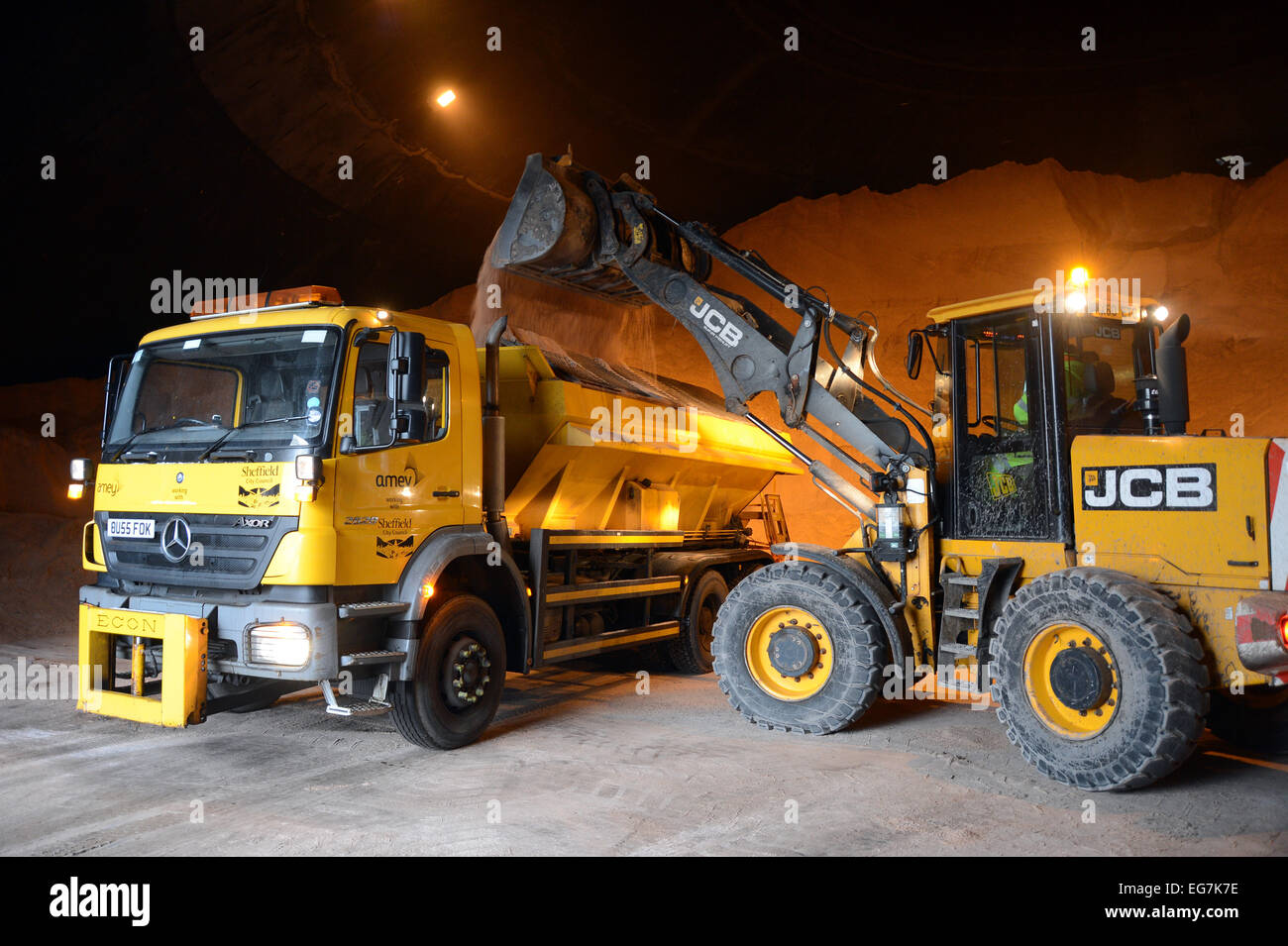 Gritters get ready to hit the roads of Sheffield are prepared at the