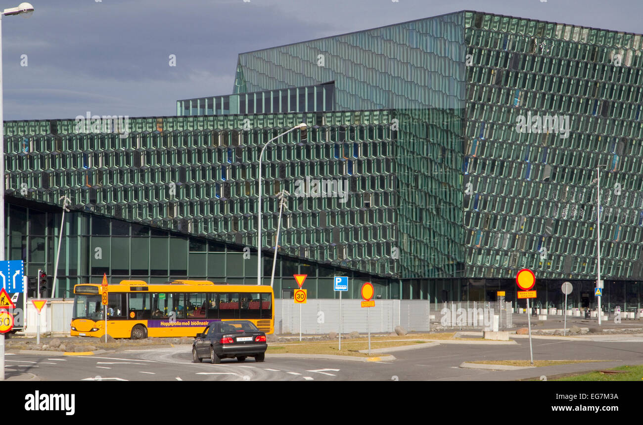 Harpa building, Opera House, Reykjavik architecture, Iceland Stock Photo