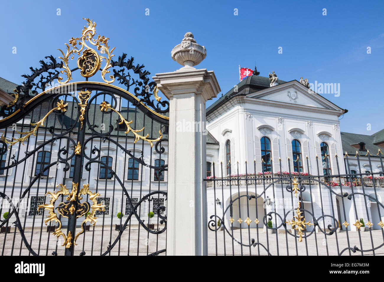 Grassalkovich Palace, Slovak presidential residence. Bratislava, Slovakia Stock Photo