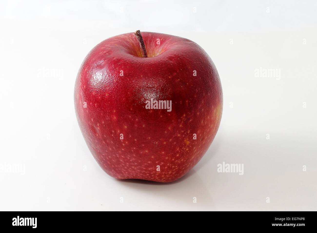 Wet red apple health fruit food tasty Stock Photo