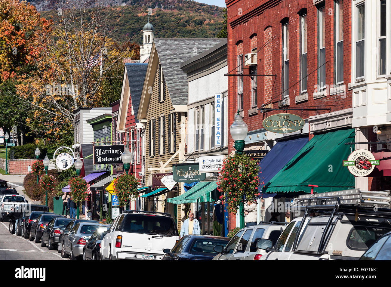 Downtown, Camden, Maine, ME, USA Stock Photo Alamy